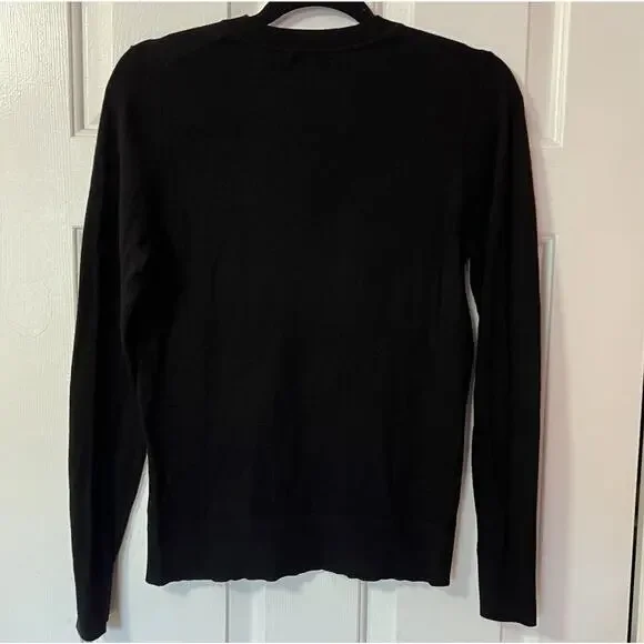 Quince Sweater Womens Small S Cashmere Crew Neck Black Pullover Organic Cotton - Picture 5 of 7